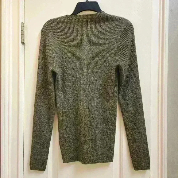 Asos design heather gold and black long sleeve light sweater size medium - Picture 6 of 6